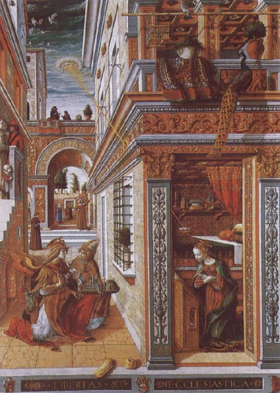 Carlo Crivelli Annunciation with St. Endimius China oil painting art